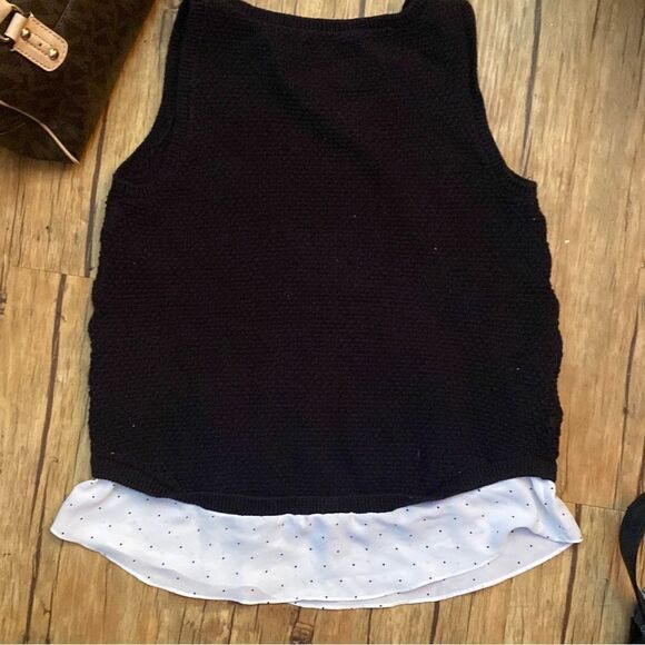 Size Petite Medium Loft Mixed Media Knit Sweater Vest - Picture 2 of 4